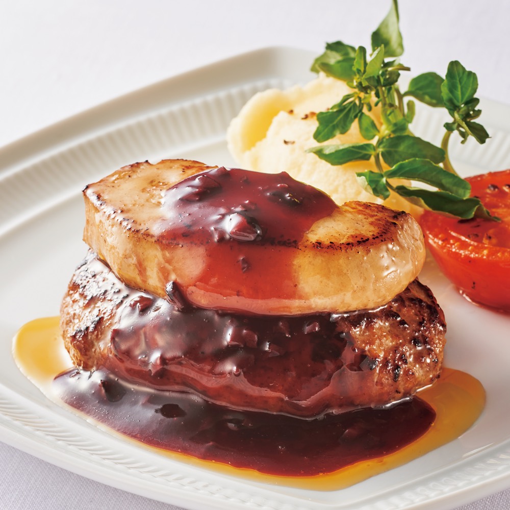 銀座「マルディ グラ」和知シェフ監修 ロッシーニ風ハンバーグ2人前 【通常お届け】 肉加工品 肉 卵 乳製品 FJ0205