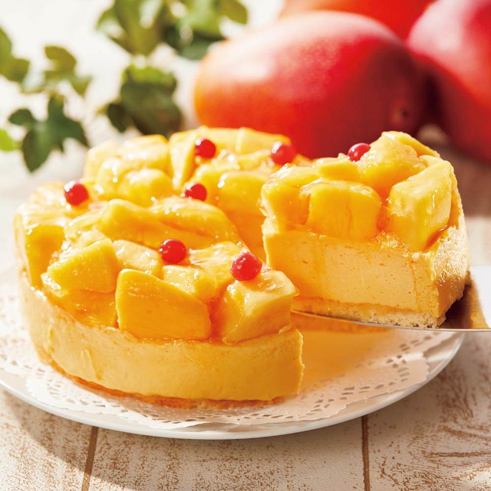 【バイヤー監修】マンゴーの王様「アルフォンソマンゴー」×芳醇な香りと甘みの「アップルマンゴー」のケーキ １個（目安3-5人前） 洋菓子 洋スイーツ スイーツ お菓子 FJ0215