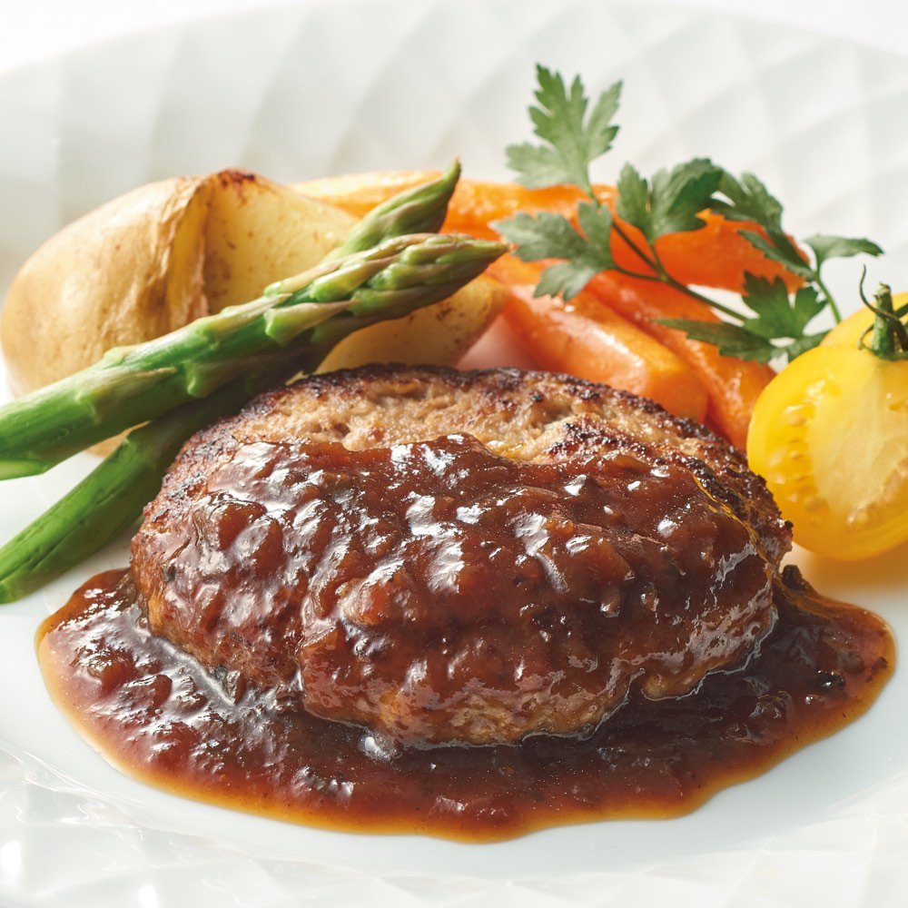 落合務シェフ監修 牛肉100％のハンバーグ（黒トリュフソース） 6個 肉加工品 肉 卵 乳製品 FJ0441