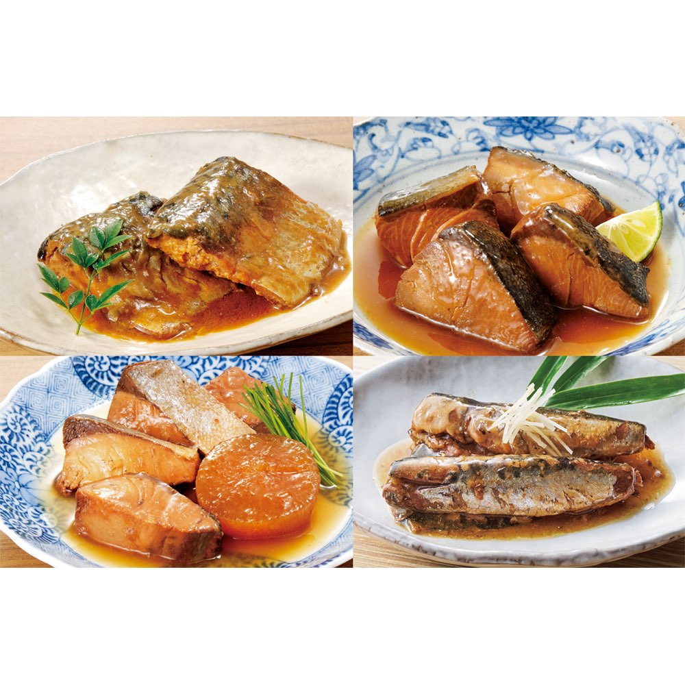 国産の煮魚惣菜 4種×各３パック 計12パック 魚 海産加工品 海産物 FJ0517