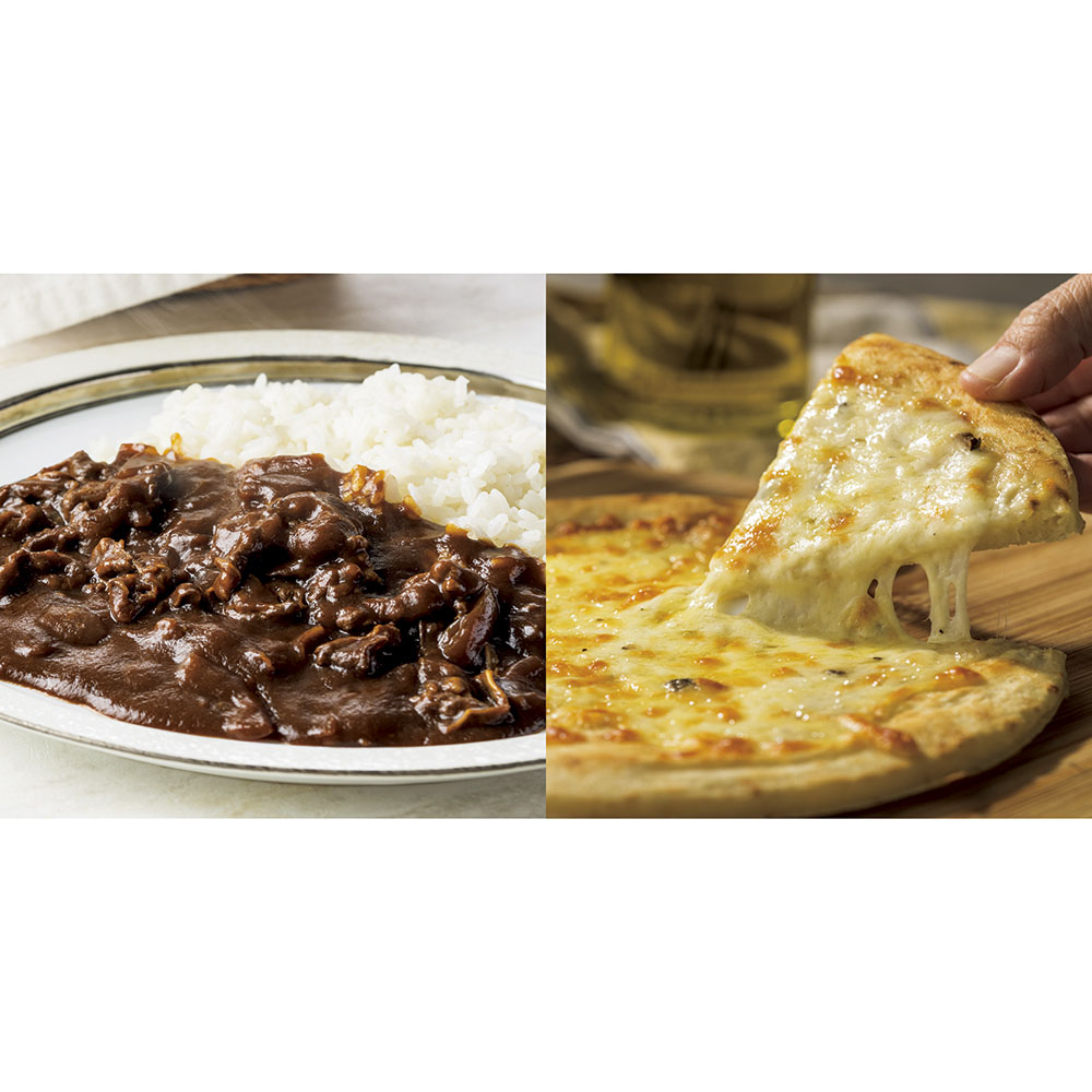 【お試し】有名シェフ監修グルメ頒布会 9月お届け 「アルポルト」片岡宏之監修 ハッシュドビーフ4袋と5種のチーズと黒トリュフのピッツア4枚 洋惣菜 お惣菜 FJ0528