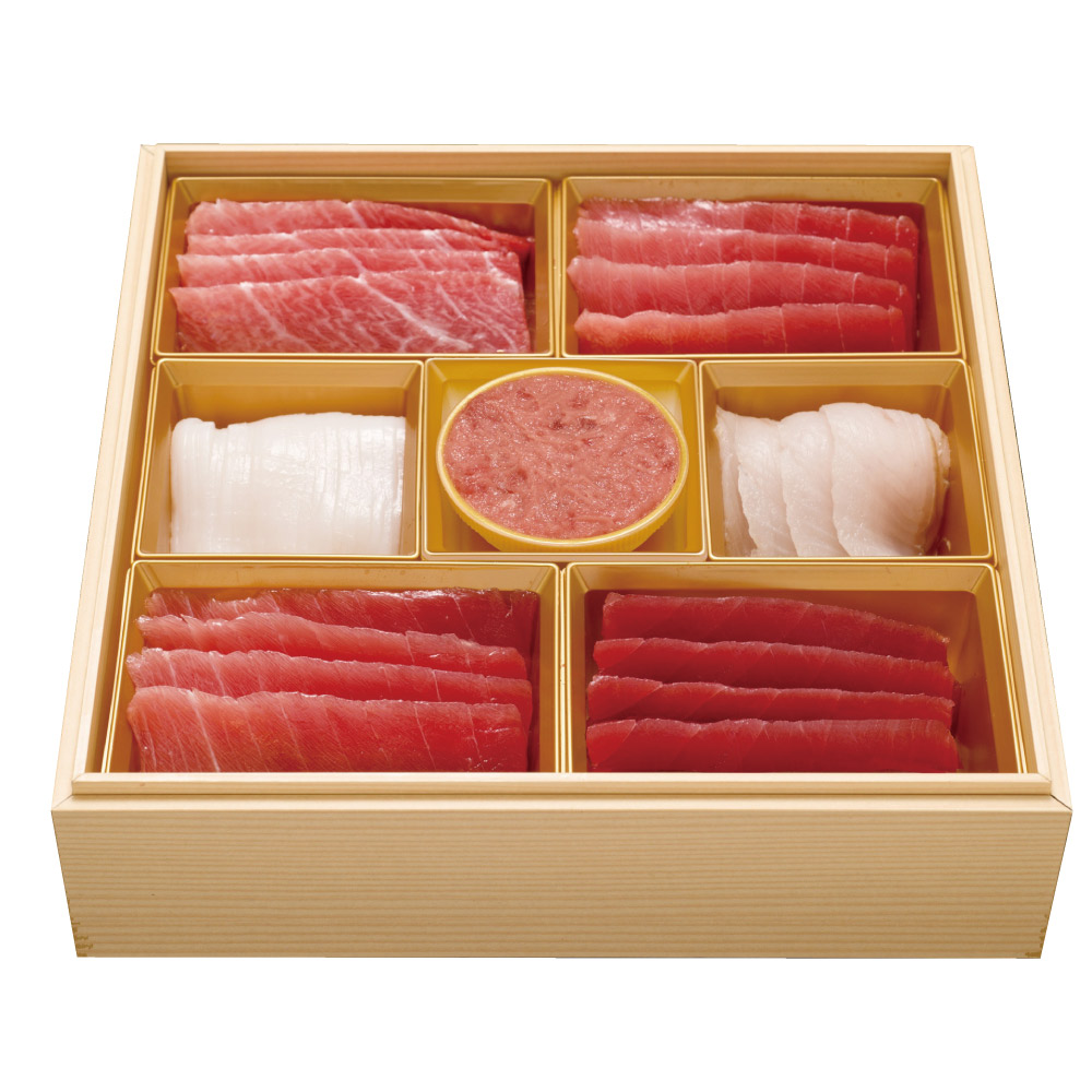 「築地ホクエイ」お刺身重一段(年末お届け)3-4人前 魚 海産 生鮮品 海産物 FJ1216