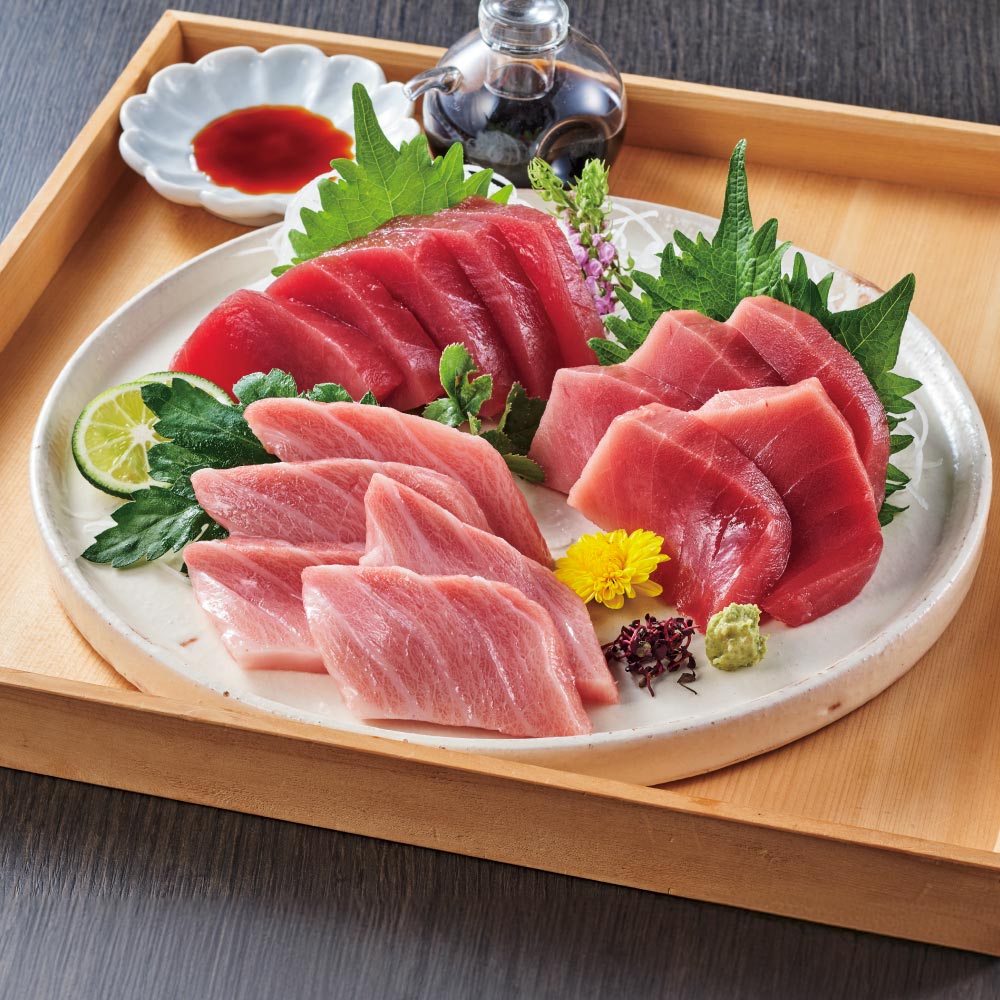 愛媛県産「だてまぐろ」本まぐろ3種詰合せ(年末お届け) 魚 海産 生鮮品 海産物 FJ1218