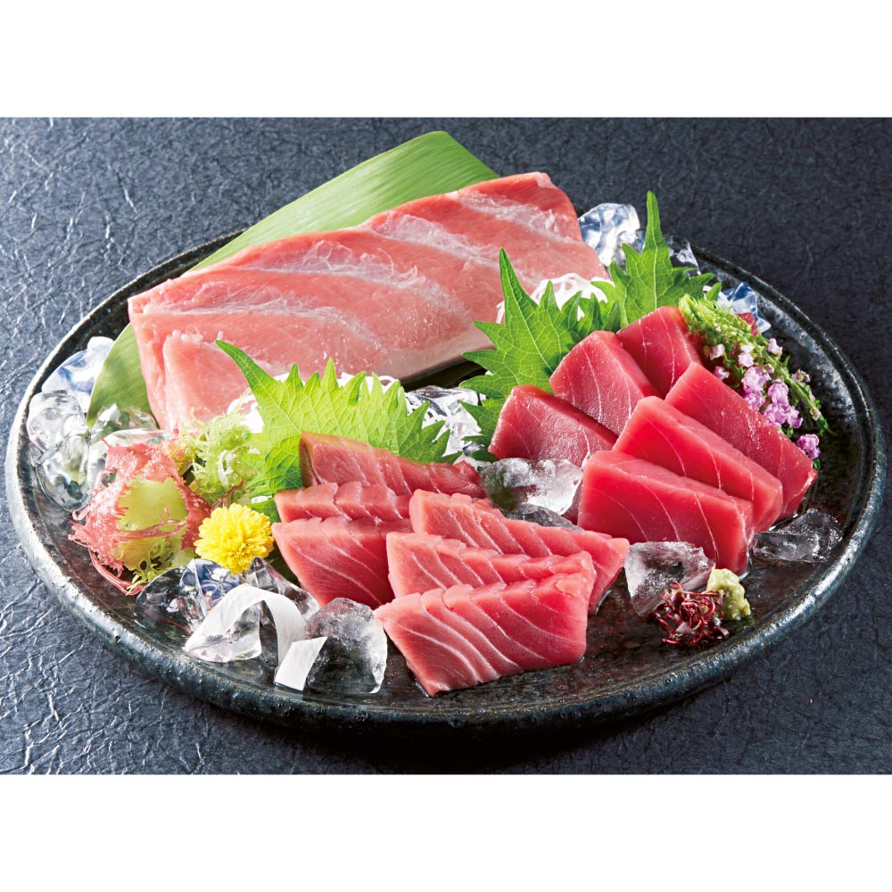 大間の本まぐろ 2点セット(中トロ・赤身 4-5人前)【年末お届け】 魚 海産 生鮮品 海産物 FJ1219