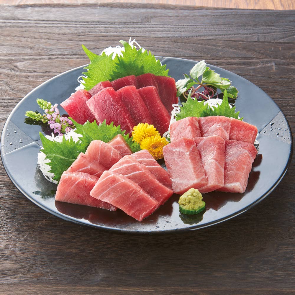 天然本まぐろ 詰合せ(年末お届け)2種セット 3-4人前 魚 海産 生鮮品 海産物 FJ1221