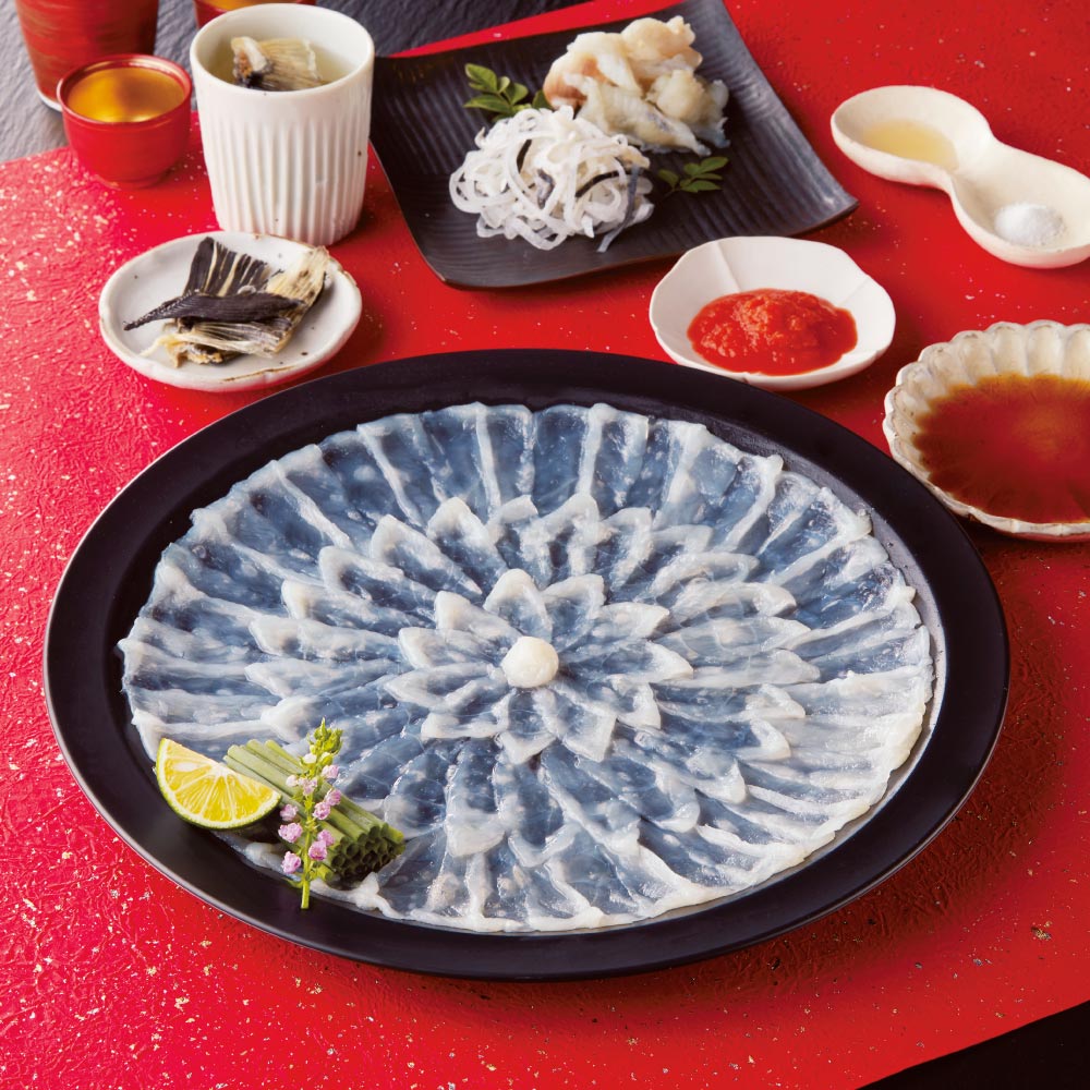≪通常お届け≫ ディノスオリジナル「ふく太郎本部」 とらふぐ刺盛り(2人前) 魚 海産 生鮮品 海産物 FJ1331