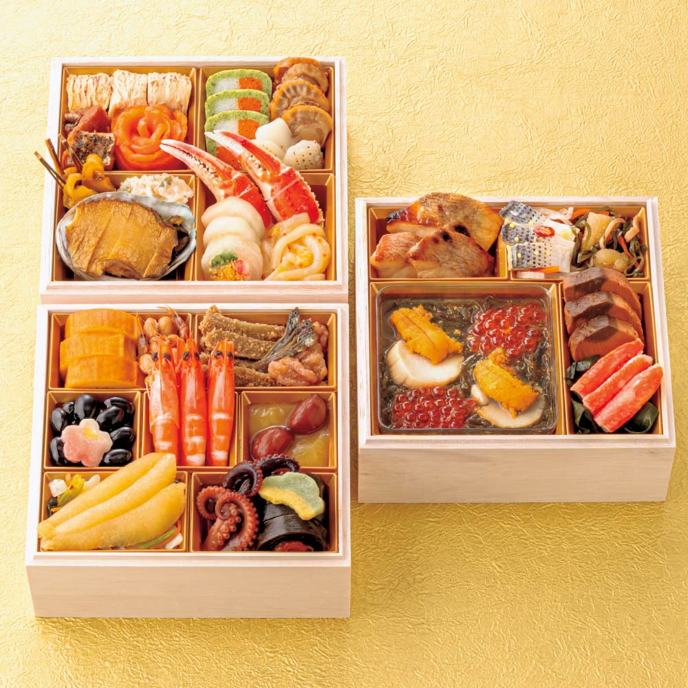 「海宝漬 中村家」黄金の海三段重おせち【約3人前】(監修) おせち 2026 おせち料理 お惣菜 FK8717
