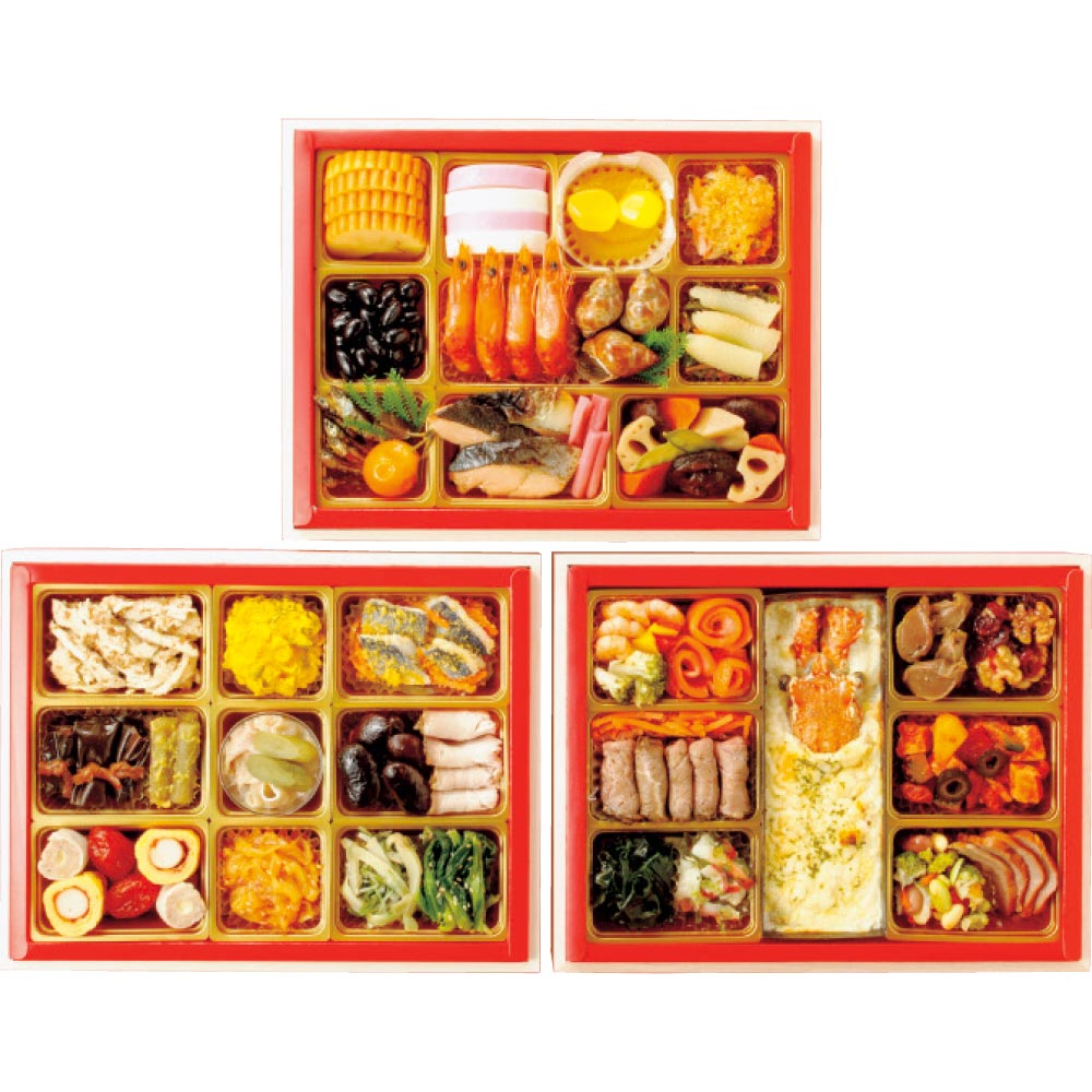 神田正幸監修 家族で楽しむ特大おせち 三段重 団欒【約4-5人前】(監修) おせち 2026 おせち料理 お惣菜 FK8728