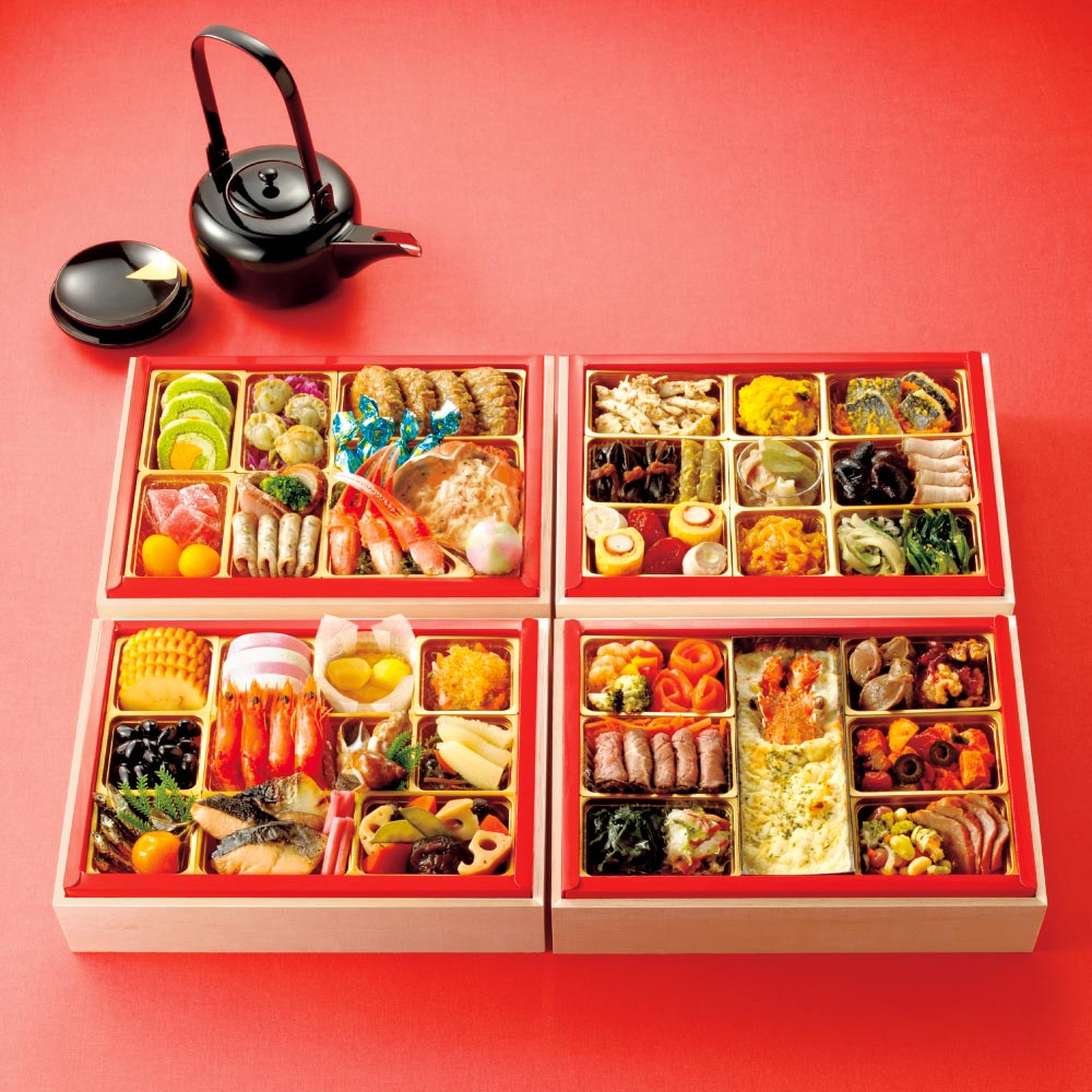 神田正幸監修 家族で楽しむ特大おせち 四段重 百万石【約5-6人前】（監修） おせち 2026 おせち料理 お惣菜 FK8729