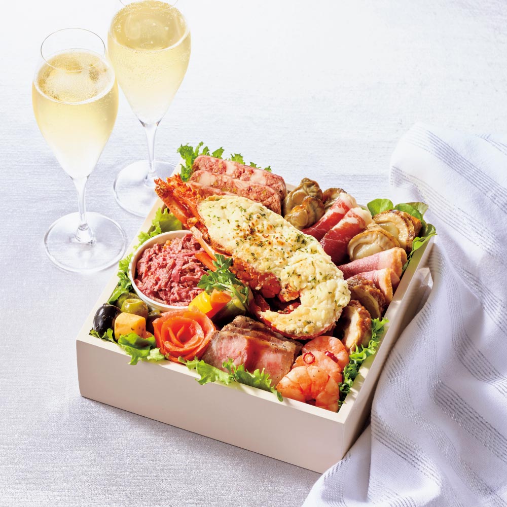 ディノスオリジナル こだわり厳選洋風おせち イセエビのテルミドール+通常タイプ【約3-4人前】 おせち 2026 おせち料理 お惣菜 FK8742