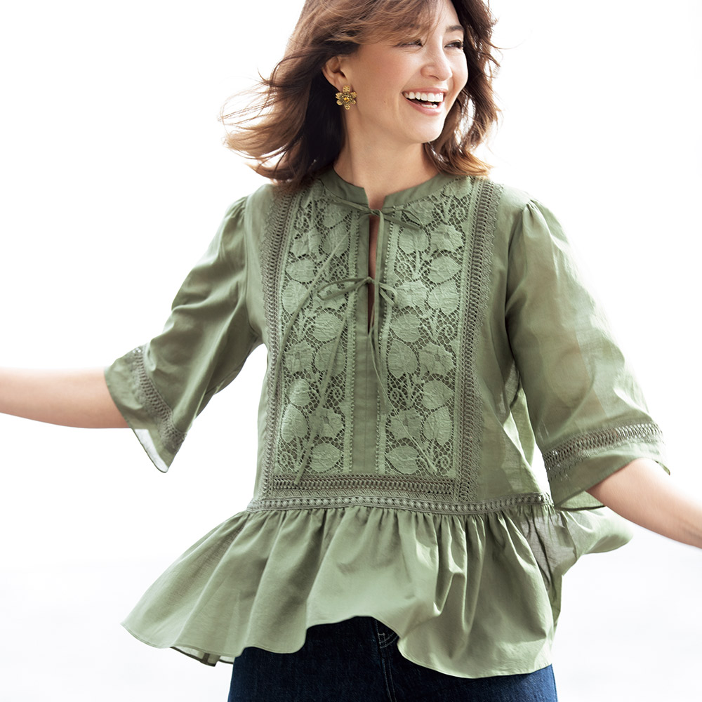 フランスレース使い ブラウス 通販 - ディノス 