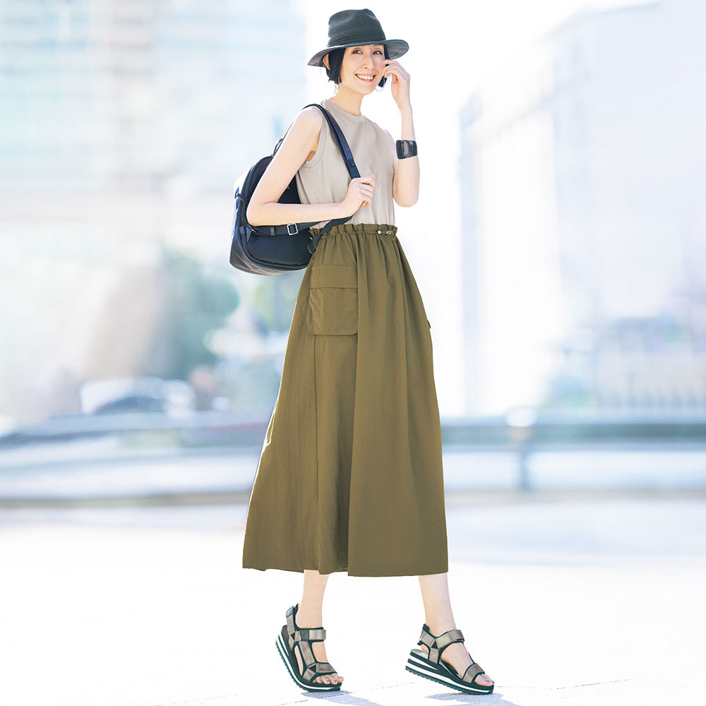 異素材ドッキング カーゴデザイン ワンピース 通販 - ディノス 