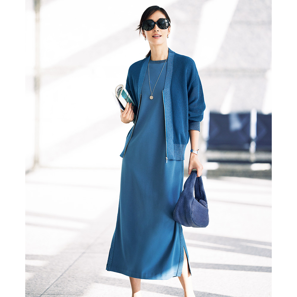 ラメ糸使い ワンピース 通販 - ディノス 