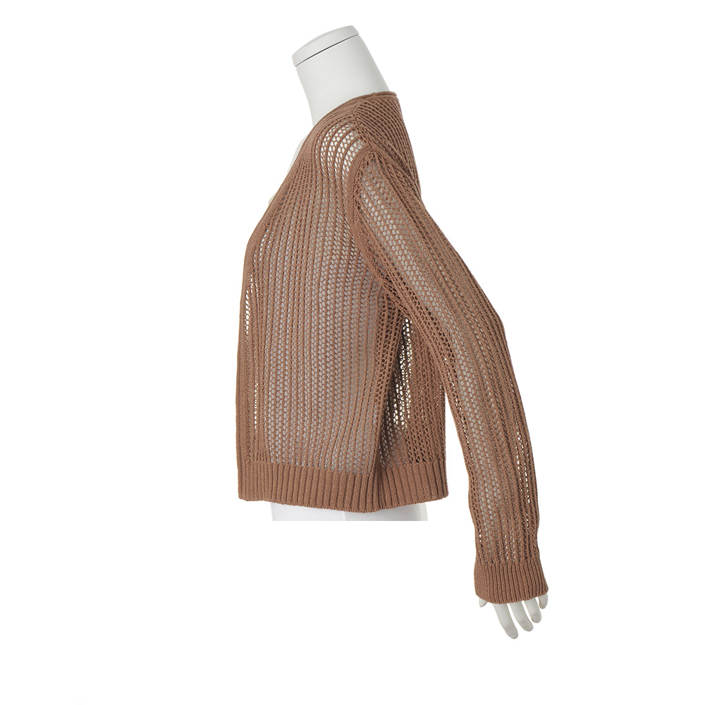 ドライチュニカ加工糸 メッシュ編みカーディガン ディノスANAmall店