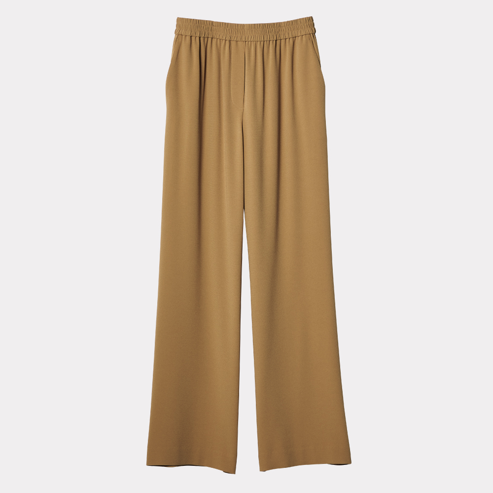 トリアセテート混 ジョーゼットワイドパンツ ワイドパンツ パンツ 383302