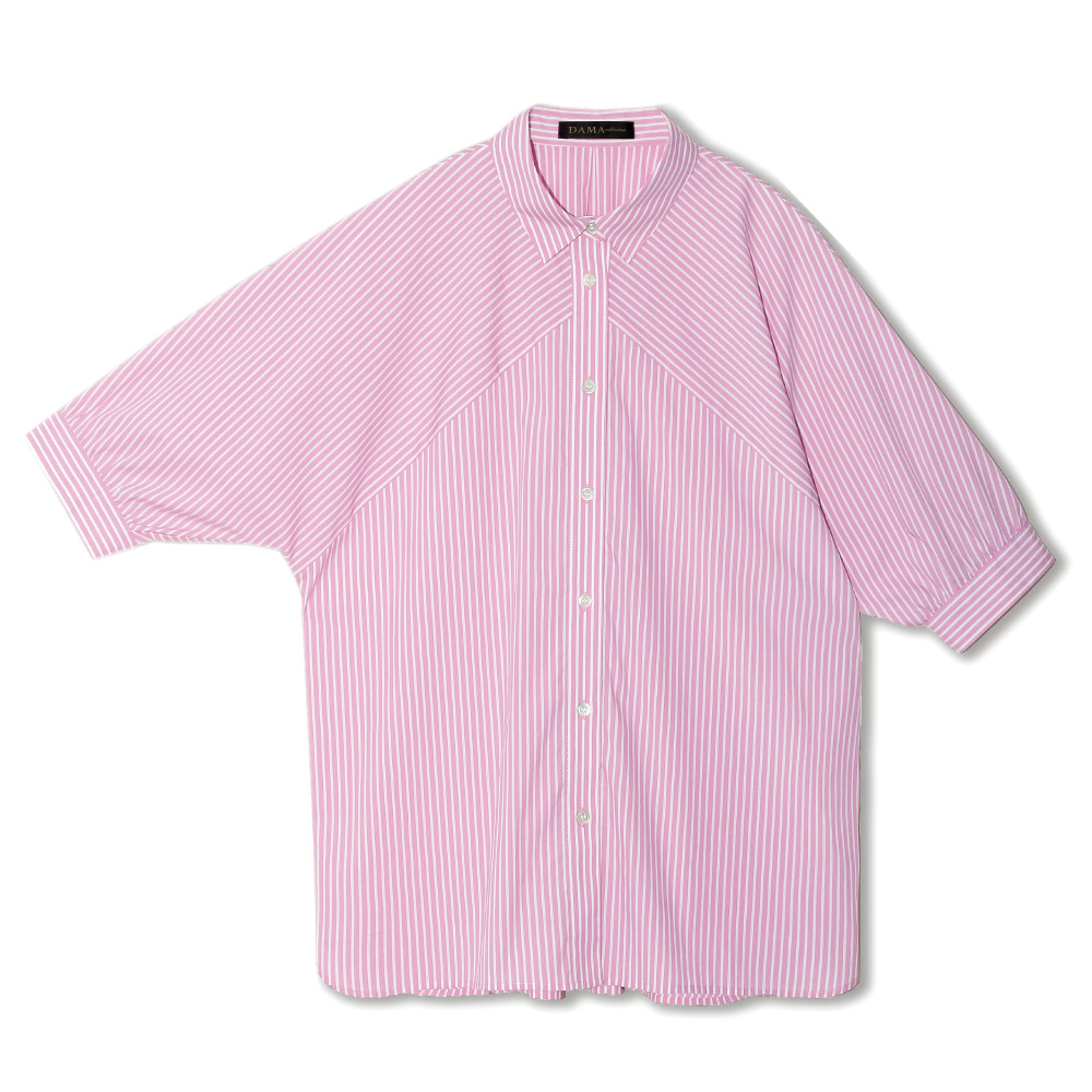 ソメロス社 ストライプデザイン切り替えシャツ シャツ ブラウス 384901