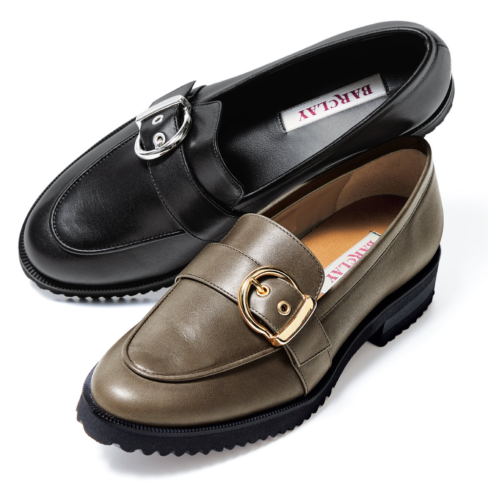BARCLAY/バークレー バックルレザーローファー ローファー ドライビングシューズ スリッポン パンプス サンダル 383602
