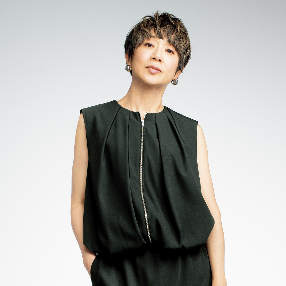 UVカットとろみ素材 ジップアップバルーンジレ 機能性ウェア インナー 雑貨 384201