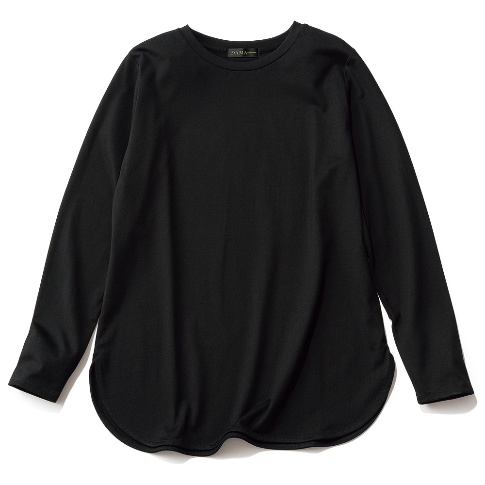 「A-GIRL’S」 オーガニックコットン 裾ラウンド Tシャツ Tシャツ カットソー 109301