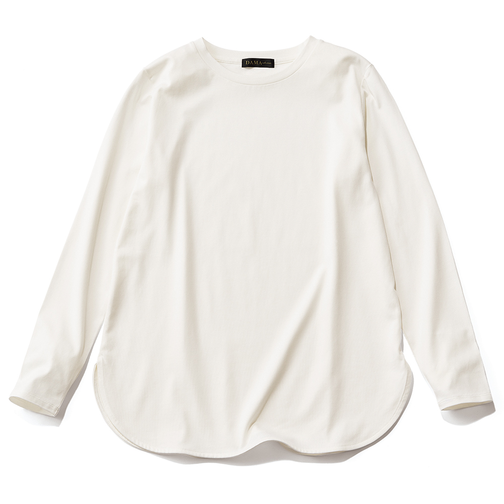 「A-GIRL’S」 オーガニックコットン 裾ラウンド Tシャツ Tシャツ カットソー 109301