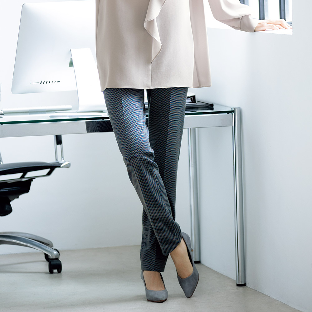 ヘリンボーン ジャージー テーパードパンツ テーパードパンツ パンツ 107302