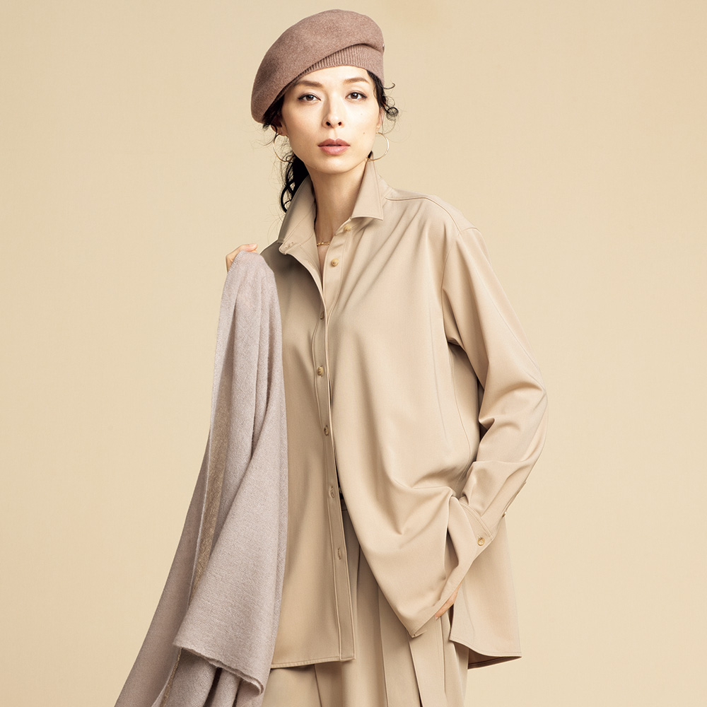 ドライギャバ ストレッチ ブラウス ブラウス シャツ 107801