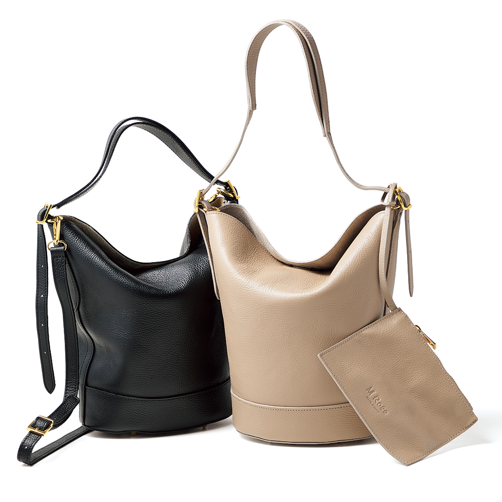 M Rose/エンメローズ 2WAY バケットバッグ(イタリア製) レザーバッグ 革バッグ バッグ 110406