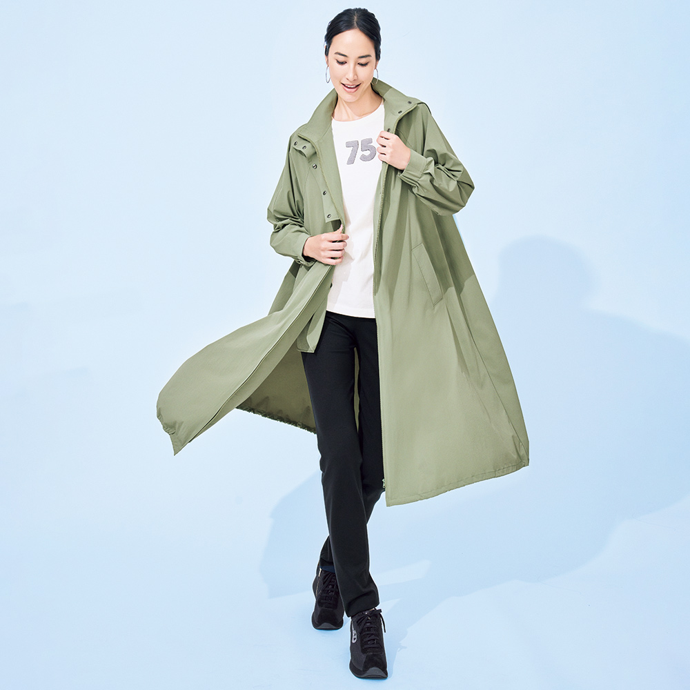 はっ水 ライトクロス フーデッド コート ロングコート コート 110501