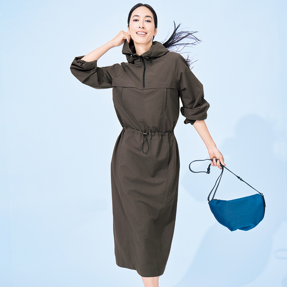 はっ水 フーディー ワンピース ワンピース 110601