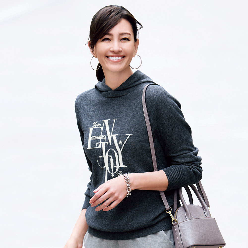 ロゴ ジャカード フーデッド プルオーバー ニットセーター ニット セーター 111102