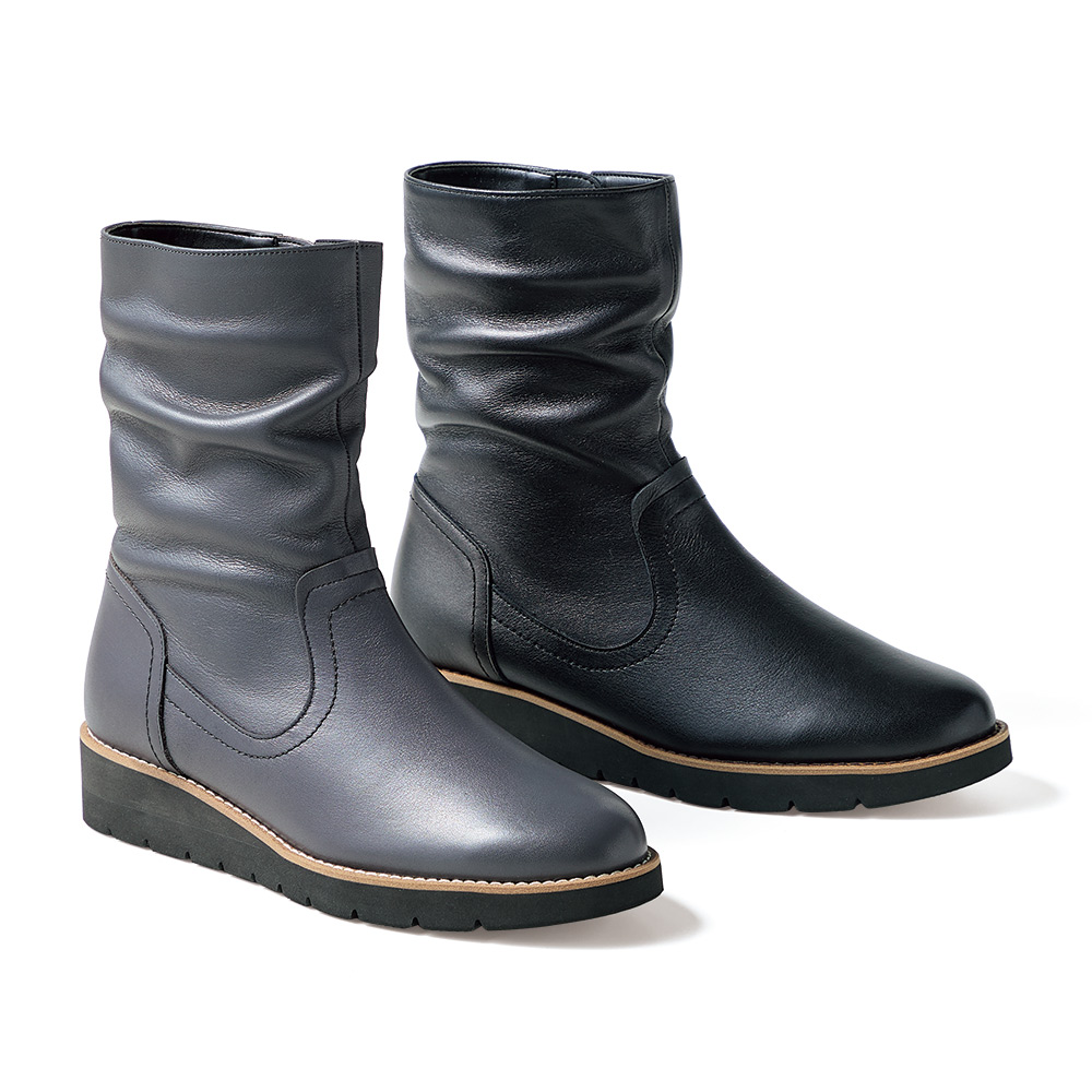 VITA NOVA/ヴィタノーヴァ レザー ミドルブーツ コンフォートパンプス シューズ スニーカー コンフォートシューズ 112201