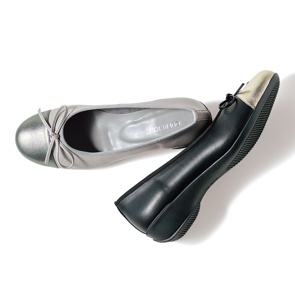 素材コンビ レザー モールドソール パンプス コンフォートパンプス シューズ スニーカー コンフォートシューズ 112204