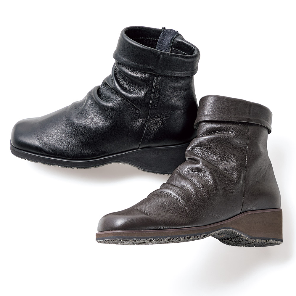 VITA NOVA/ヴィタノーヴァ スクエアトゥ レザー ブーツ コンフォートパンプス シューズ スニーカー コンフォートシューズ 112206