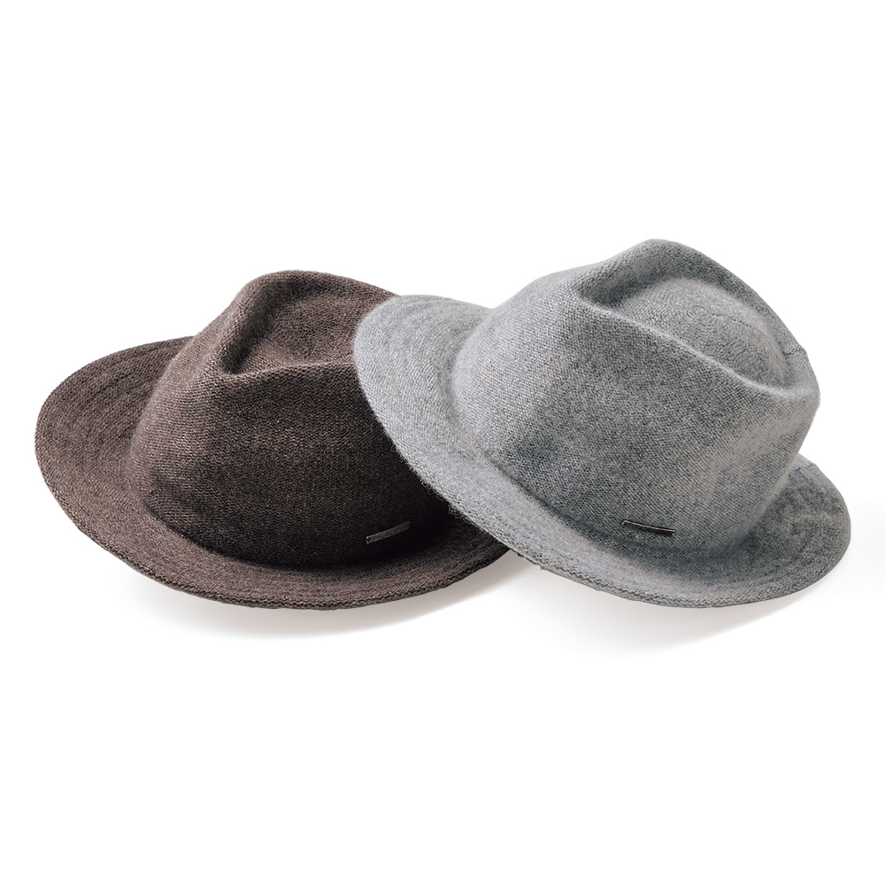 Les Belles Modes/ベル・モード カシミヤ混 中折れハット ニット帽 キャスケット 112301