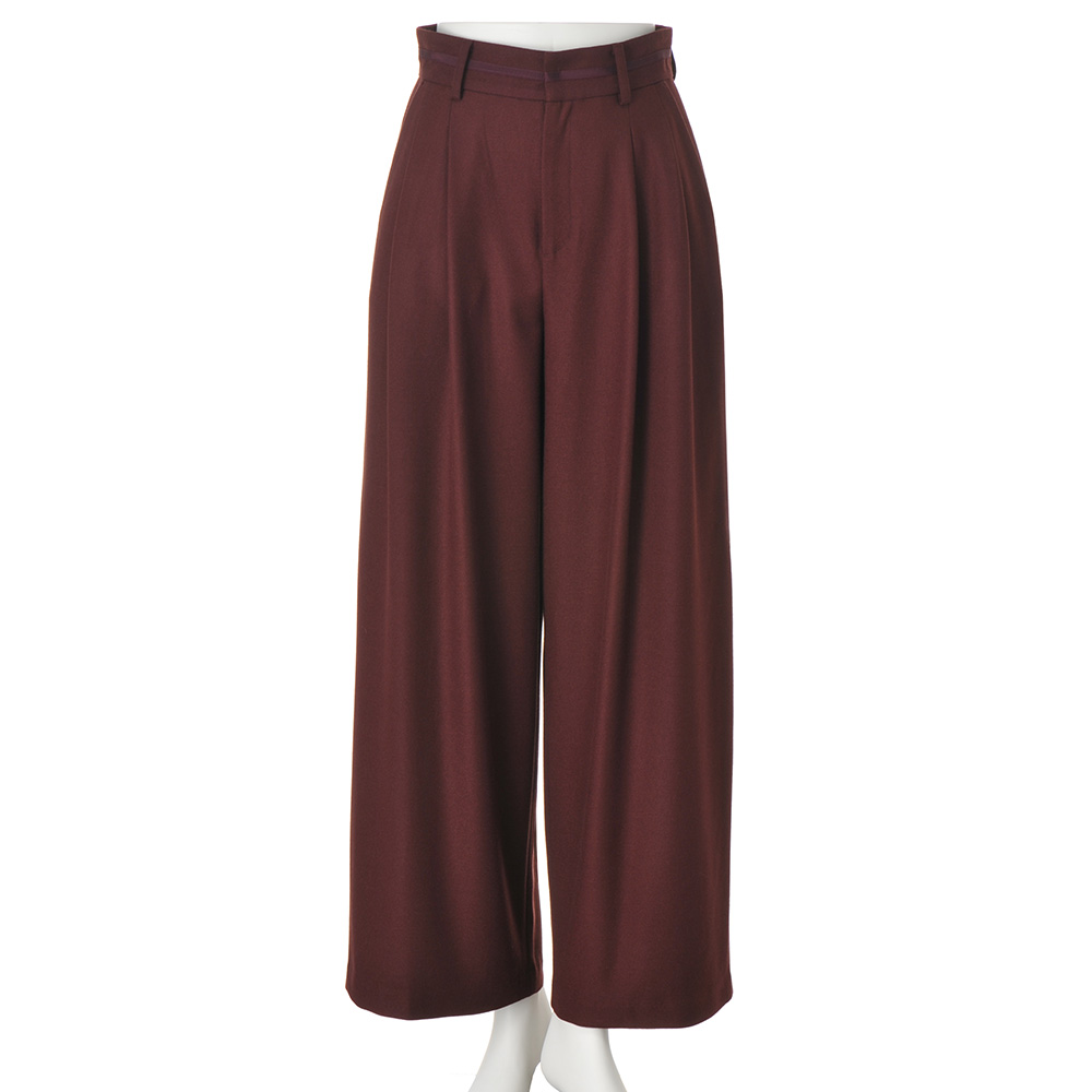 ≪股下丈68cm≫ グログランテープデザイン 2タック ワイドパンツ ワイドパンツ パンツ 131203