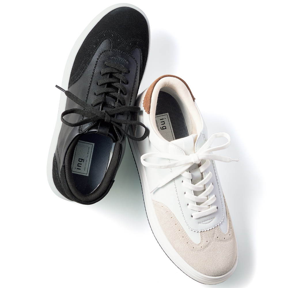 ing／イング 素材コンビ スニーカー スニーカー ヒールスニーカー コンフォートシューズ 131004