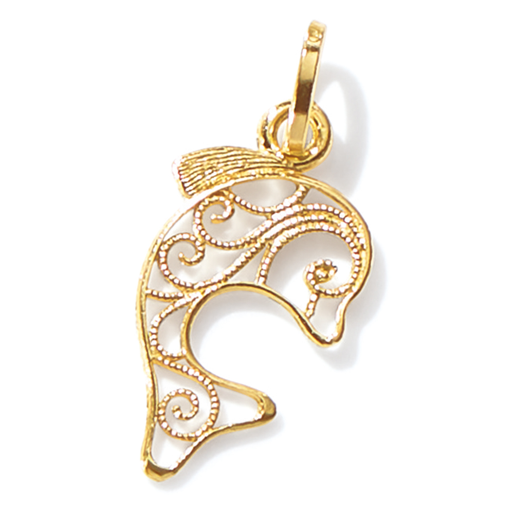 UNOAERRE/ウノアエレ コラボ K18 ペンダントヘッド イルカ ペンダントトップ チャーム ジュエリー アクセサリー 140610