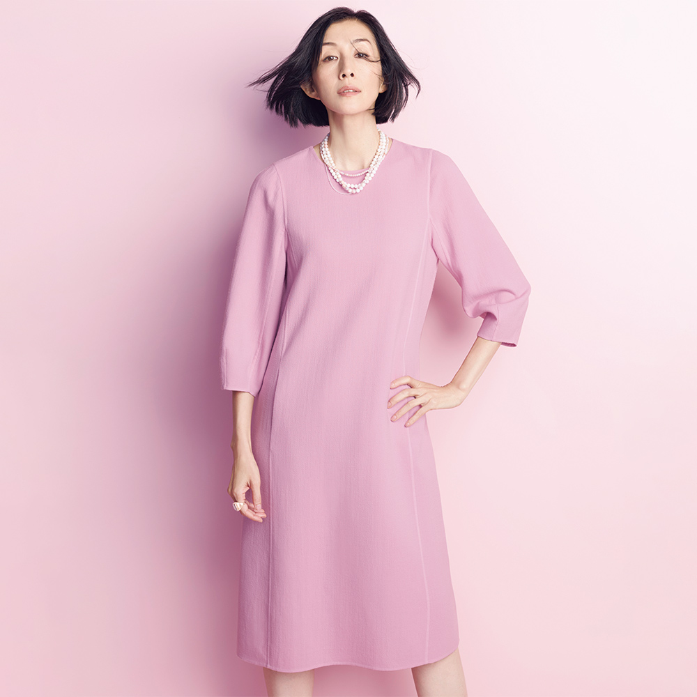 「NIKKE」 ウールダブルクレープ ワンピース マキシワンピース ロングワンピース ワンピース 141101