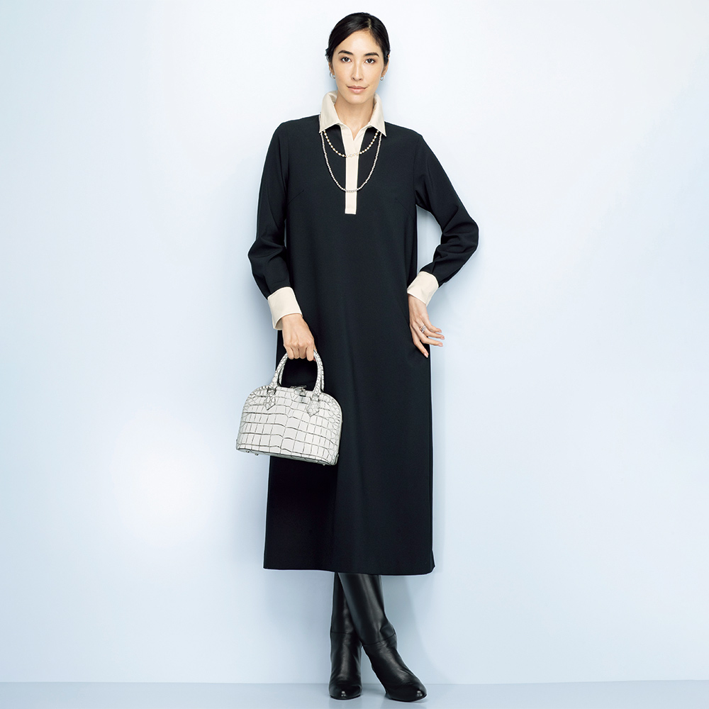 サテン使い ダブルクロス ワンピース マキシワンピース ロングワンピース ワンピース 141802