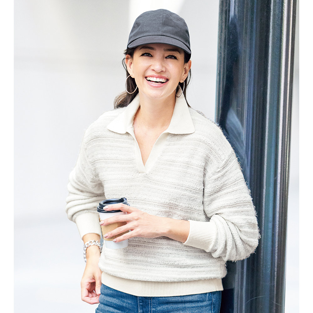 シャイニーボーダー ポロ ニットプルオーバー ニットセーター ニット セーター 142301