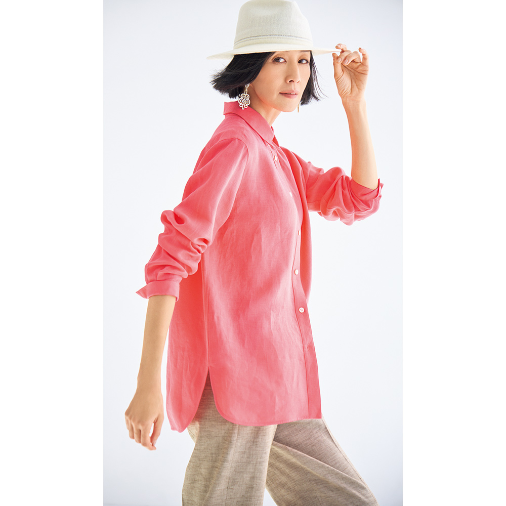 リベコ社 リネン シャツ シャツ ブラウス 164301