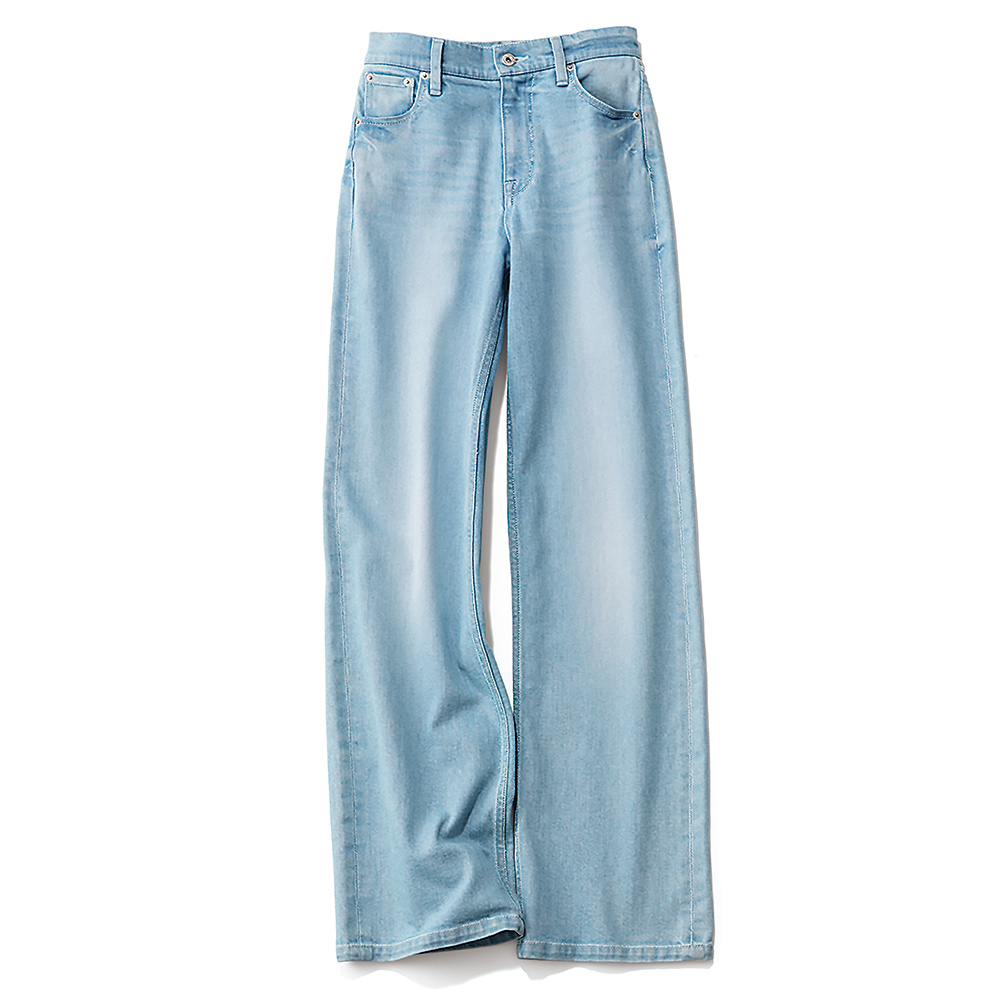 ≪股下丈74cm≫ ウォッシュ加工 ストレート デニムパンツ ジーンズ デニムパンツ パンツ 166303