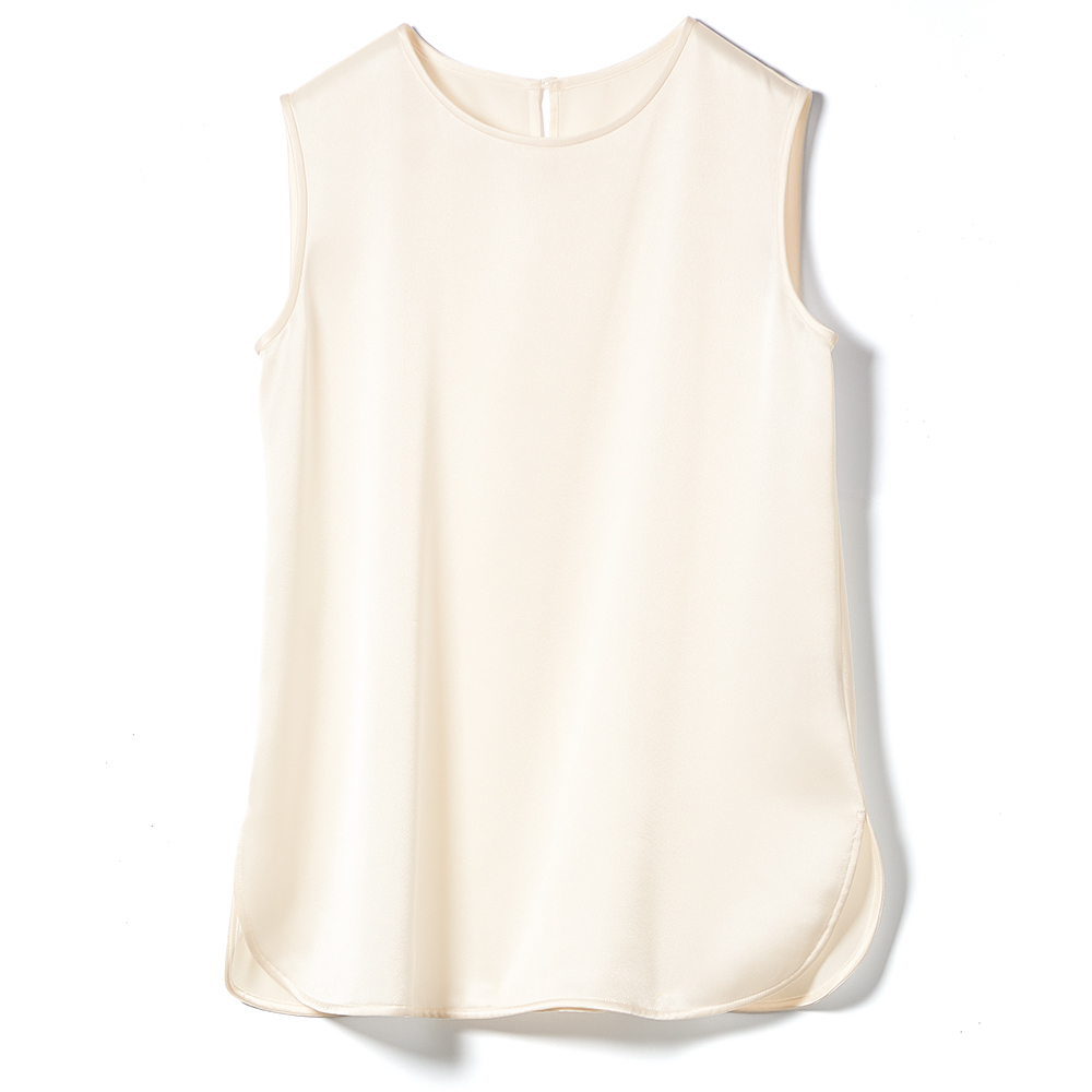 トリアセテート混 サテン タンクトップ キャミソール タンクトップ Tシャツ カットソー 167702