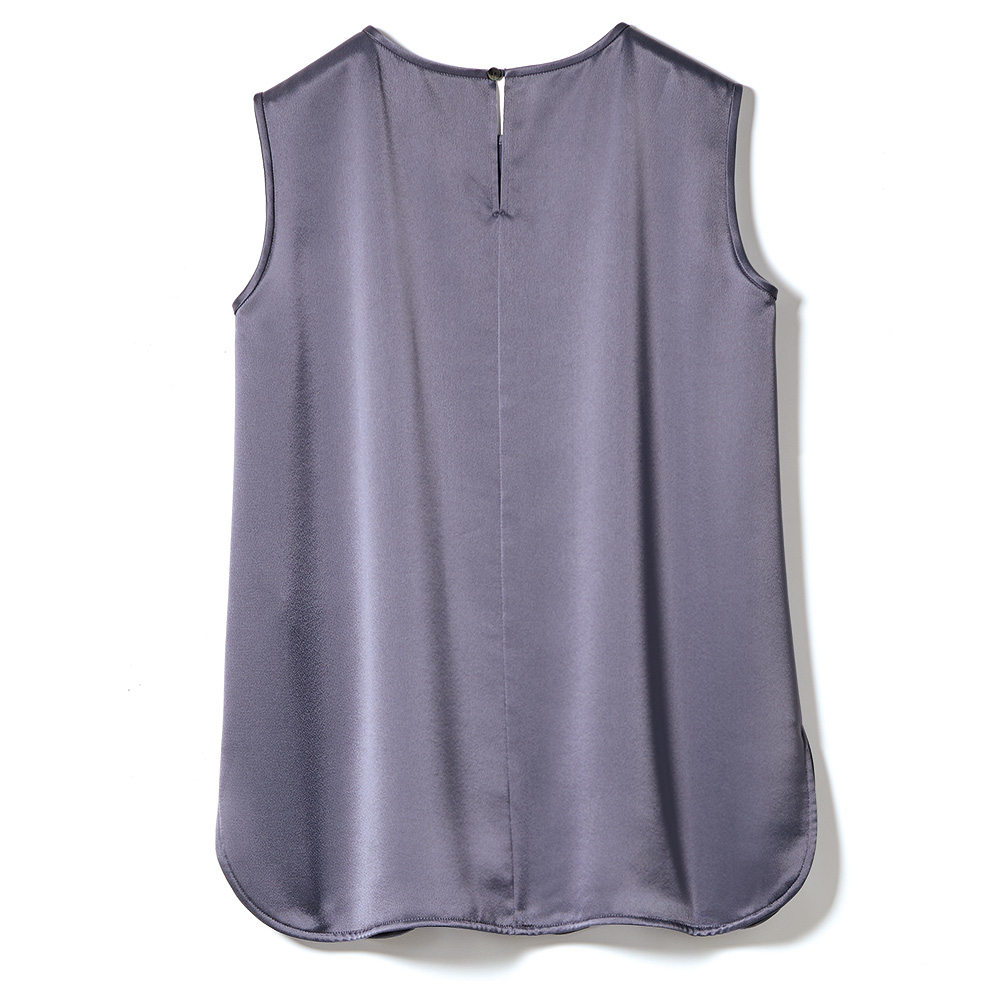 トリアセテート混 サテン タンクトップ キャミソール タンクトップ Tシャツ カットソー 167702