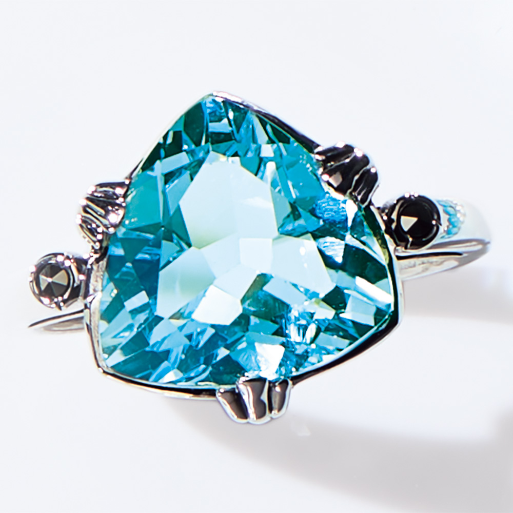 ROKUZAN/碌山 SV ブルートパーズ デザイン リング シルバー製 ジュエリー アクセサリー 163605