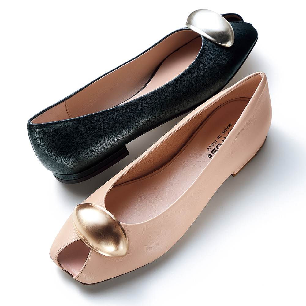 STATUS/スタートゥス オープントゥ パンプス（イタリア製） バレエシューズ フラットシューズ パンプス サンダル 163706