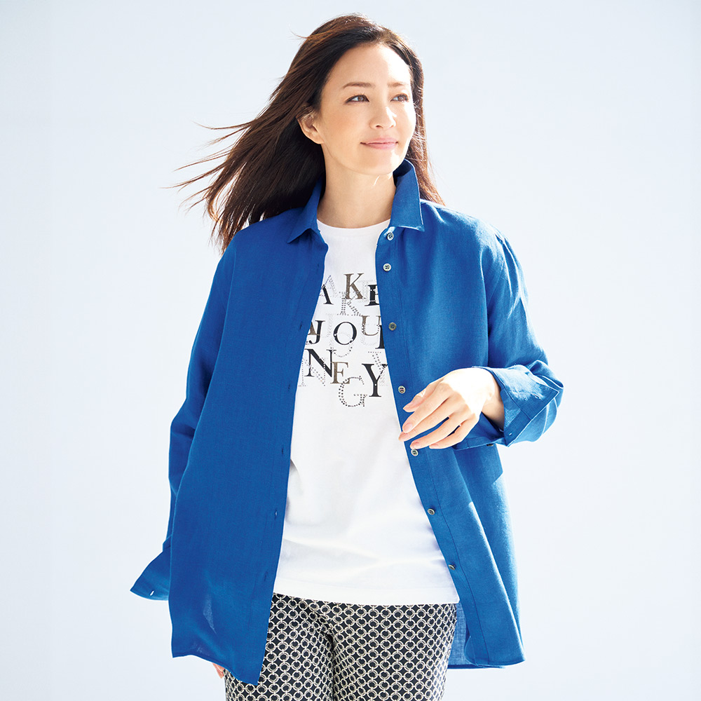 リベコ社 リネン シャツ シャツ ブラウス 164301