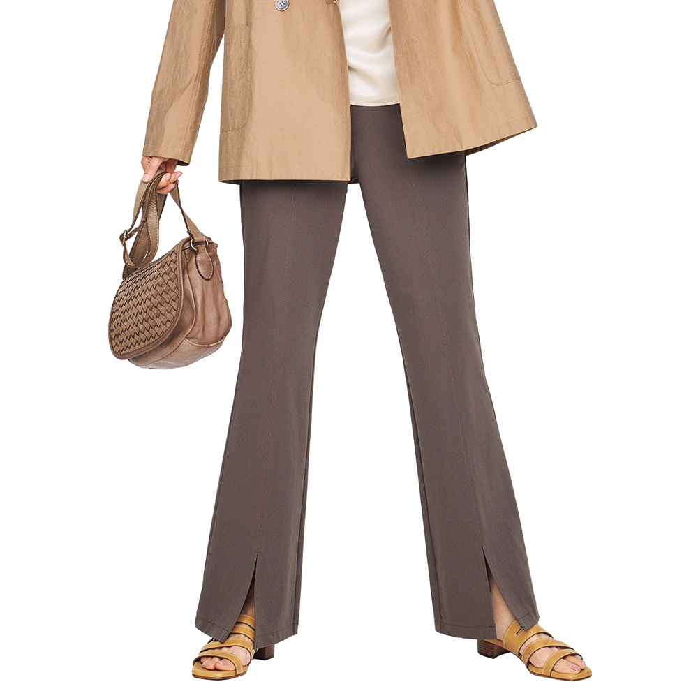 ≪股下丈74cm≫ 接触冷感・ストレッチ素材 スリット入り セミフレアーパンツ 機能性ウェア インナー 雑貨 164704