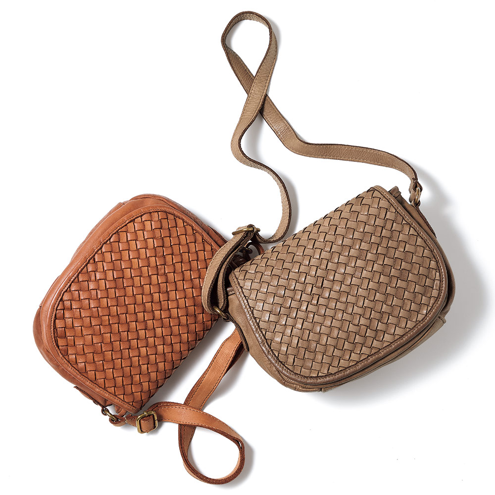 LAURA DI MAGGIO（R）/ラウラ ディ マッジオ メッシュレザーショルダーバッグ（イタリア製） レザーバッグ 革バッグ バッグ 166706