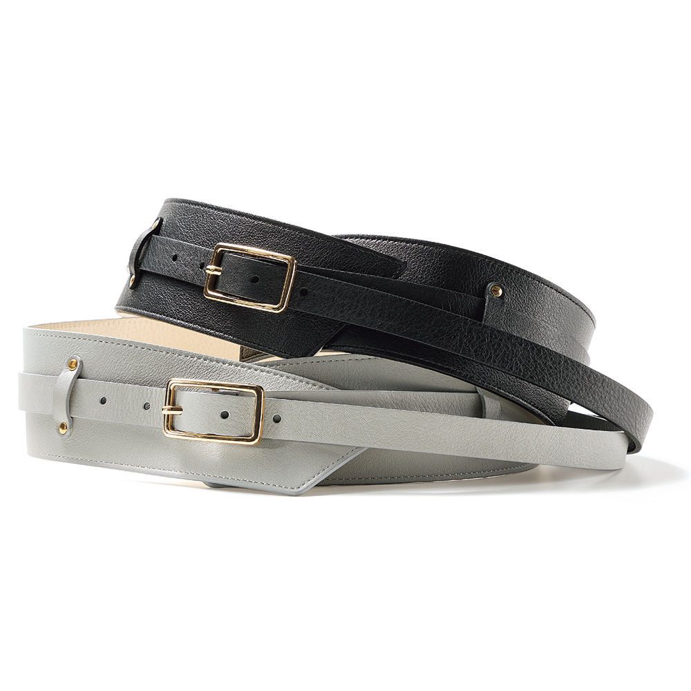 Alta Moda/アルタモーダ レザー ワイドベルト（イタリア製） 167404